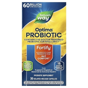Nature's Way, Fortify®, пробиотик Optima®, 60 миллиардов КОЕ, 30 капсул с отсроченным высвобождением