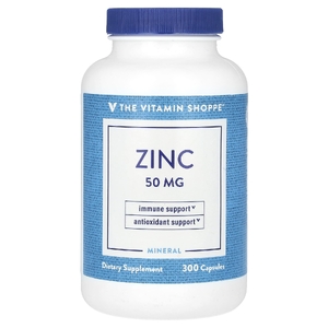 The Vitamin Shoppe, цинк, 50 мг, 300 капсул