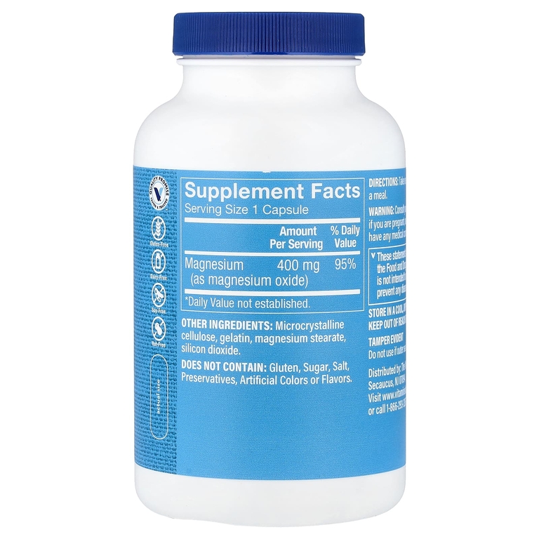The Vitamin Shoppe, оксид магния, 400 мг, 200 капсул