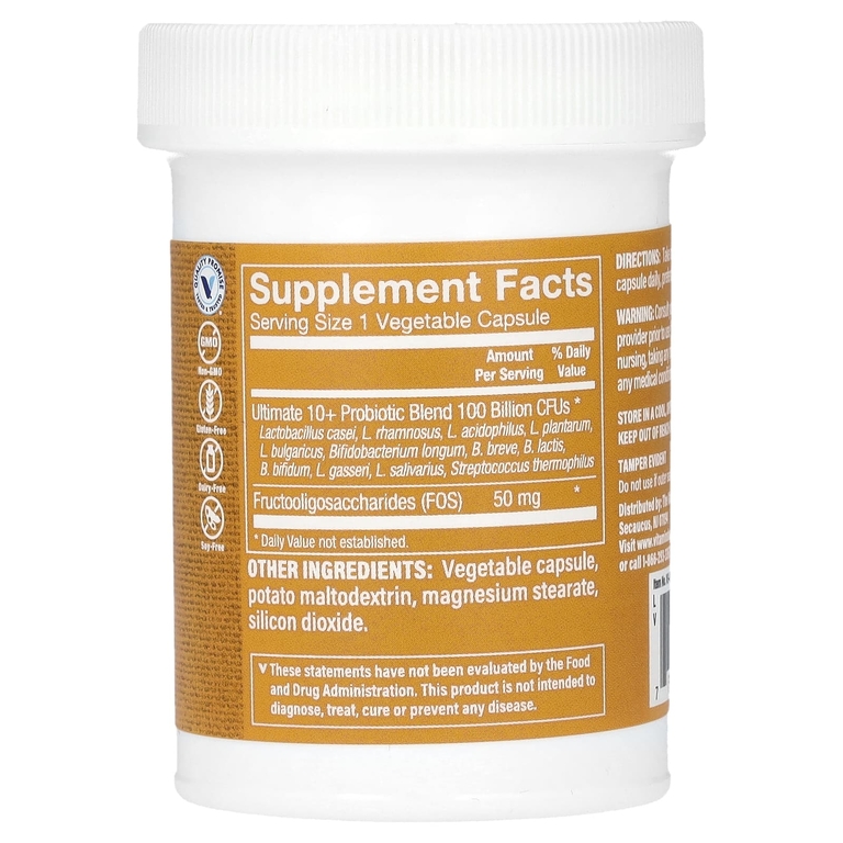 The Vitamin Shoppe, Ultimate 10+, пробиотики, 100 млрд, 30 растительных капсул