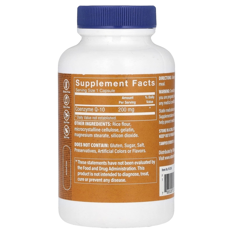 The Vitamin Shoppe, коэнзим Q10, 200 мг, 120 капсул (Товар снят с продажи) 