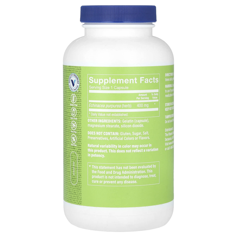 The Vitamin Shoppe, эхинацея пурпурная, 400 мг, 300 капсул (Товар снят с продажи) 