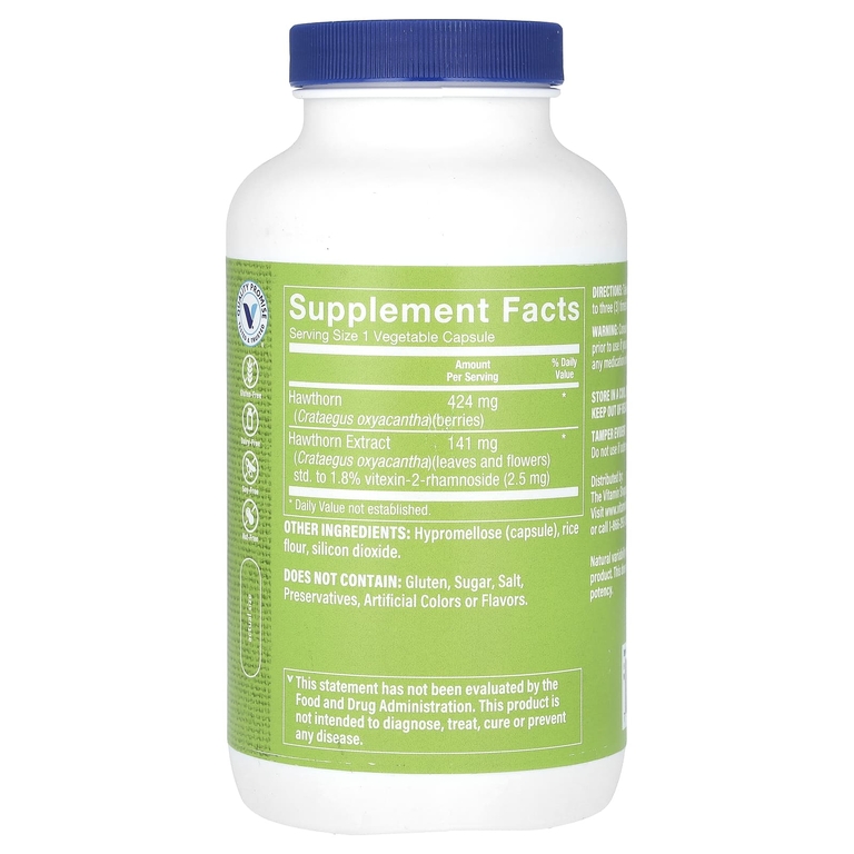 The Vitamin Shoppe, экстракт боярышника, 300 вегетарианских капсул (Товар снят с продажи) 