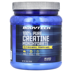 BodyTech, 100% чистый моногидрат креатина, без добавок, 510 г (18 унций)