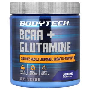 BodyTech, BCAA и глутамин в порошке, без вкусовых добавок, 208 г (7,3 унции) (Товар снят с продажи) 