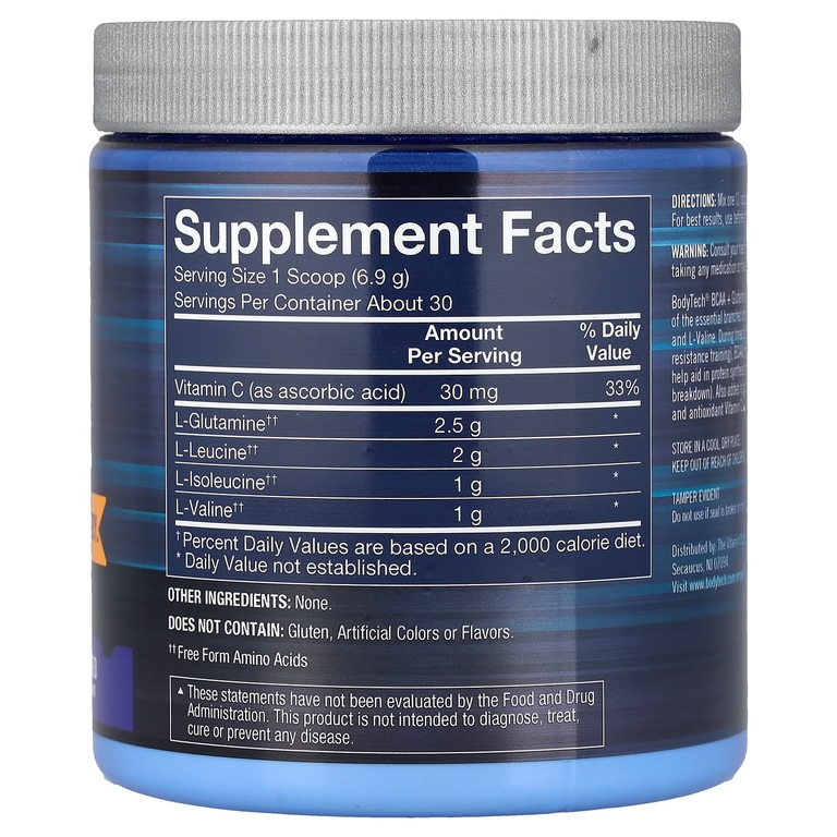 BodyTech, BCAA и глутамин в порошке, без вкусовых добавок, 208 г (7,3 унции) (Товар снят с продажи) 