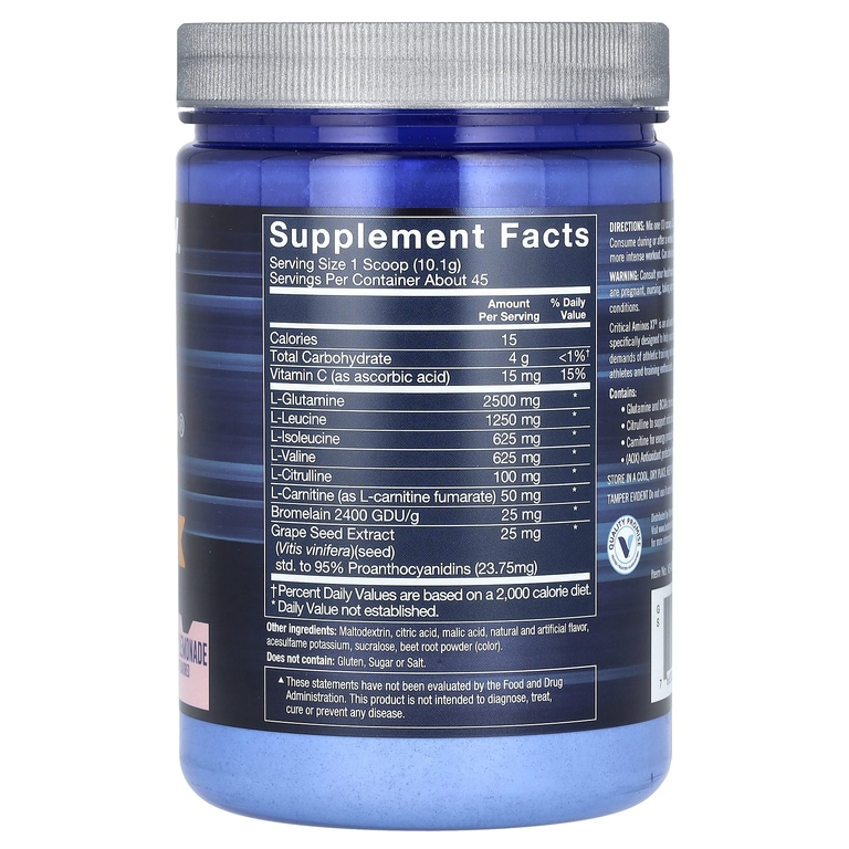 BodyTech, Critical Aminos XT, аминокислоты для приема после тренировки, со вкусом клубничного лимонада, 455 г (16 унций)