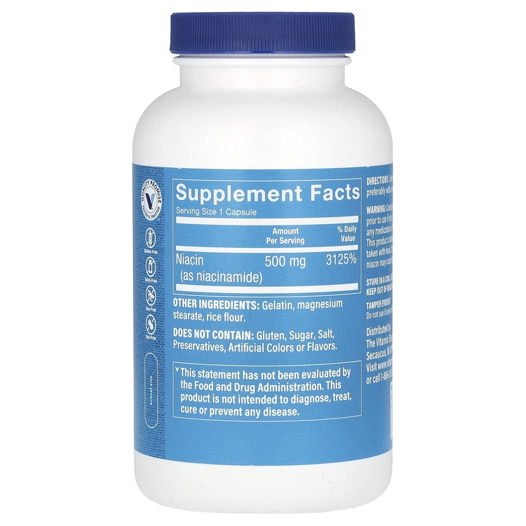 The Vitamin Shoppe, никотинамид, 500 мг, 300 капсул