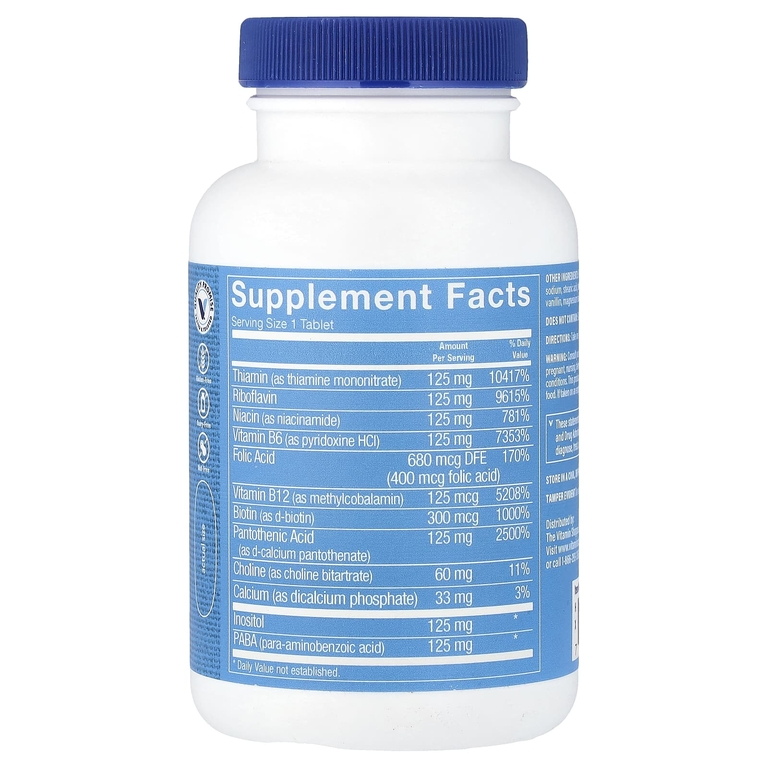 The Vitamin Shoppe, B-Complex 125, витамины группы B, 100 таблеток