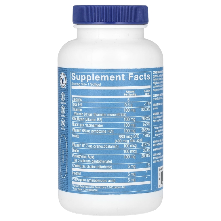 The Vitamin Shoppe, B-Complex 100, витамины группы B, 100 мягких таблеток (Товар снят с продажи) 