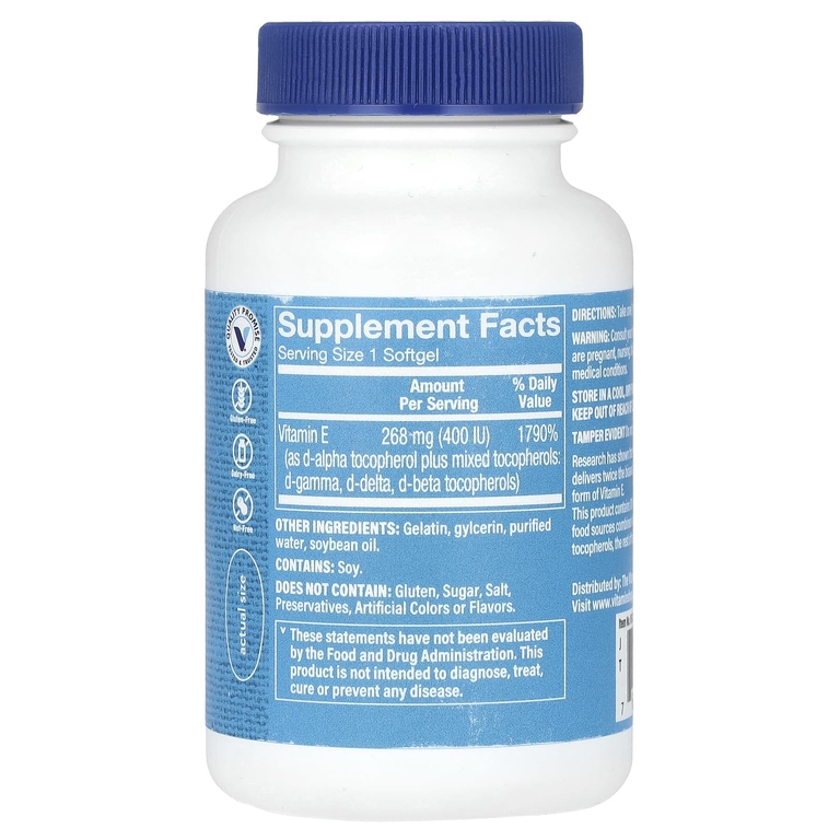 The Vitamin Shoppe, витамин E, 268 мг (400 МЕ), 120 мягких таблеток