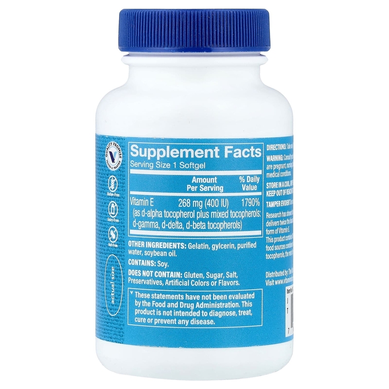 The Vitamin Shoppe, витамин E, 268 мг (400 МЕ), 120 мягких таблеток (Товар снят с продажи) 