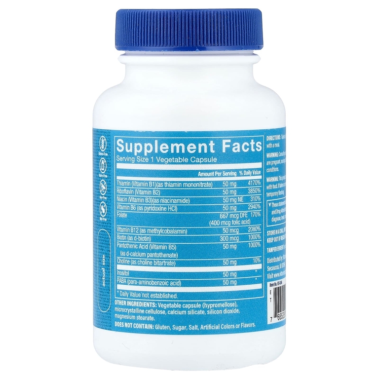 The Vitamin Shoppe, B-Complex 50, витамины группы B, 100 растительных капсул