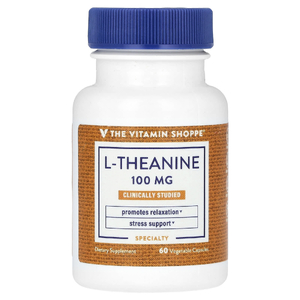 The Vitamin Shoppe, L-теанин, 100 мг, 60 растительных капсул (Товар снят с продажи) 