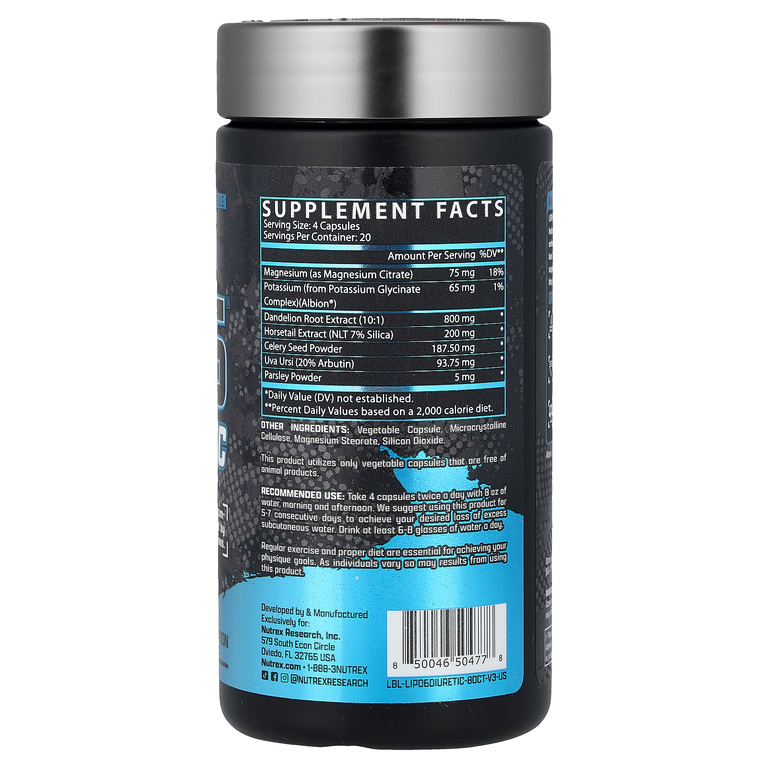 Nutrex Research, LIPO-6 Diuretic, диуретик, 80 капсул