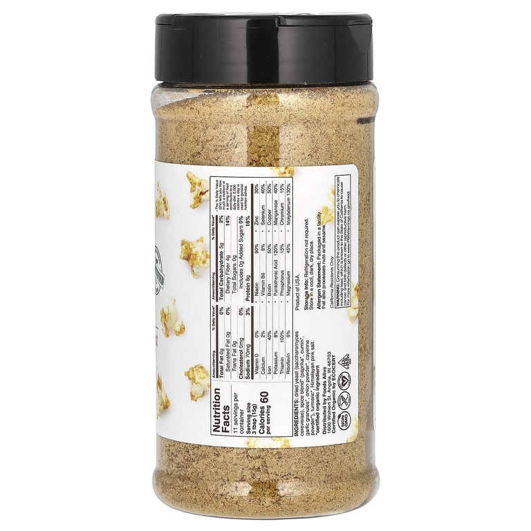 Foods Alive, пищевые дрожжи, начос, сырный вкус, 170 г (6 унций)