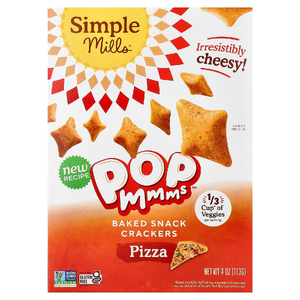 Simple Mills, Pop Mmms™, запеченные крекеры, со вкусом пиццы, 113 г (4 унции)