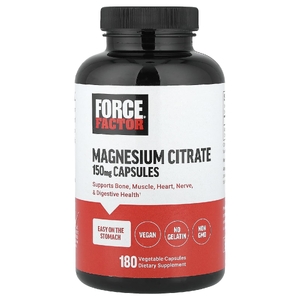 Force Factor, цитрат магния, 150 мг, 180 растительных капсул