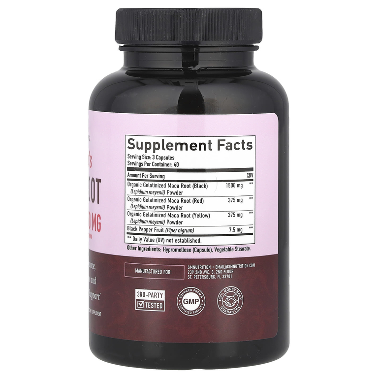 SMNutrition, Корень маки для женщин, 120 капсул