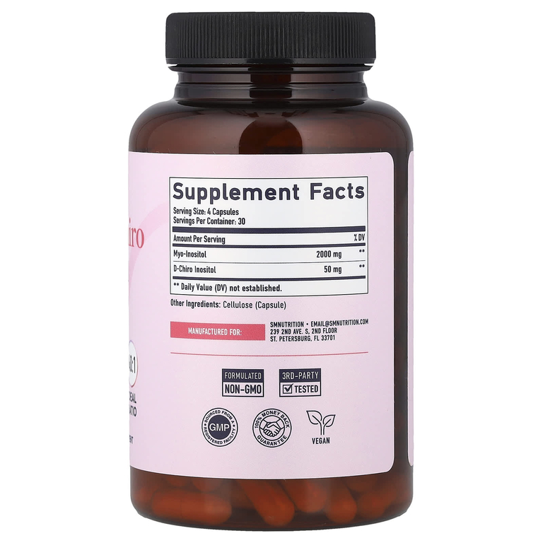 SMNutrition, MYO и D-хироинозитол, 120 капсул