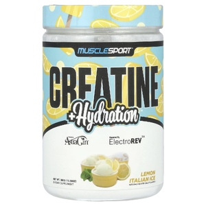 MuscleSport, креатин и увлажнение, продукт с итальянским лимоном, 300 г (10,58 унции) (Товар снят с продажи) 