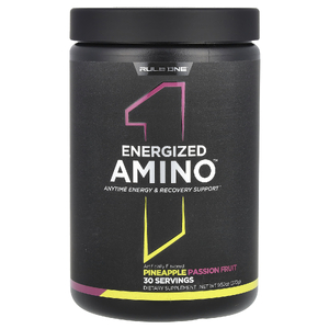 Rule One Proteins, Energized Amino, аминокислоты, ананас и маракуйя, 270 г (9,52 унции)