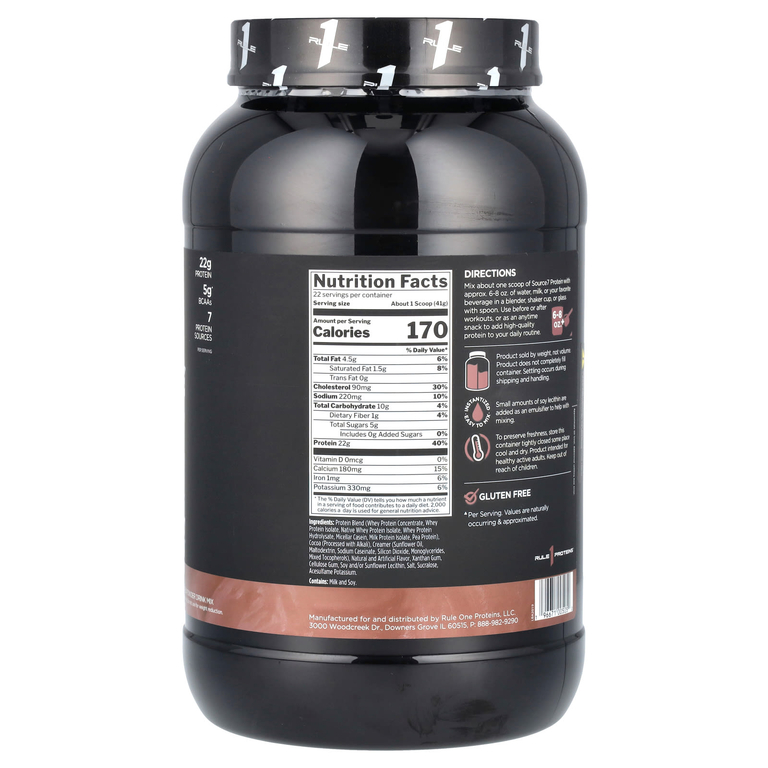 Rule One Proteins, Source7, протеиновая смесь для приготовления напитка, со вкусом шоколада, 902 г (1,99 фунта) (Товар снят с продажи) 