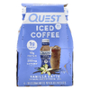 Quest Nutrition, холодный кофе, ванильный латте, 4 флакона по 296 мл (10 жидк. унций)