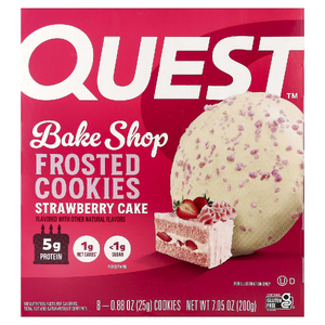 Quest Nutrition, глазированное печенье, клубничный торт, 8 шт. по 25 г (0,88 унции)