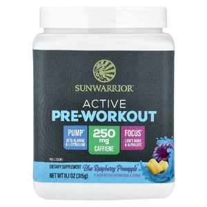 Sunwarrior, Sport, активный перед тренировкой, ананас с голубой малиной, 315 г (11,1 унции)