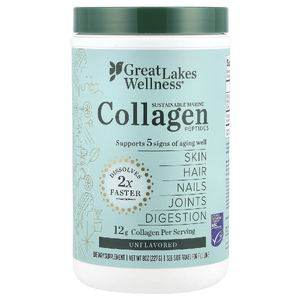 Great Lakes Wellness, Экологически чистые пептиды морского коллагена, без добавок, 227 г (8 унций)