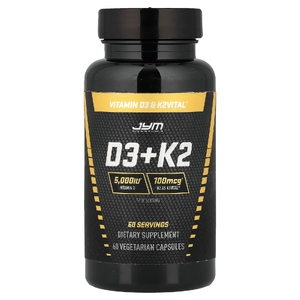 JYM Supplement Science, витамины D3 и K2, 60 вегетарианских капсул