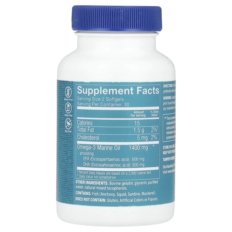 The Vitamin Shoppe, Омега-3 мини, высокая эффективность, 60 капсул (700 мг в каждой капсуле)