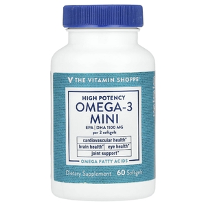 The Vitamin Shoppe, Омега-3 мини, высокая эффективность, 60 капсул (700 мг в каждой капсуле)