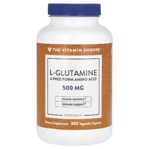 The Vitamin Shoppe, L-глютамин, 500 мг, 300 растительных капсул (Товар снят с продажи) 