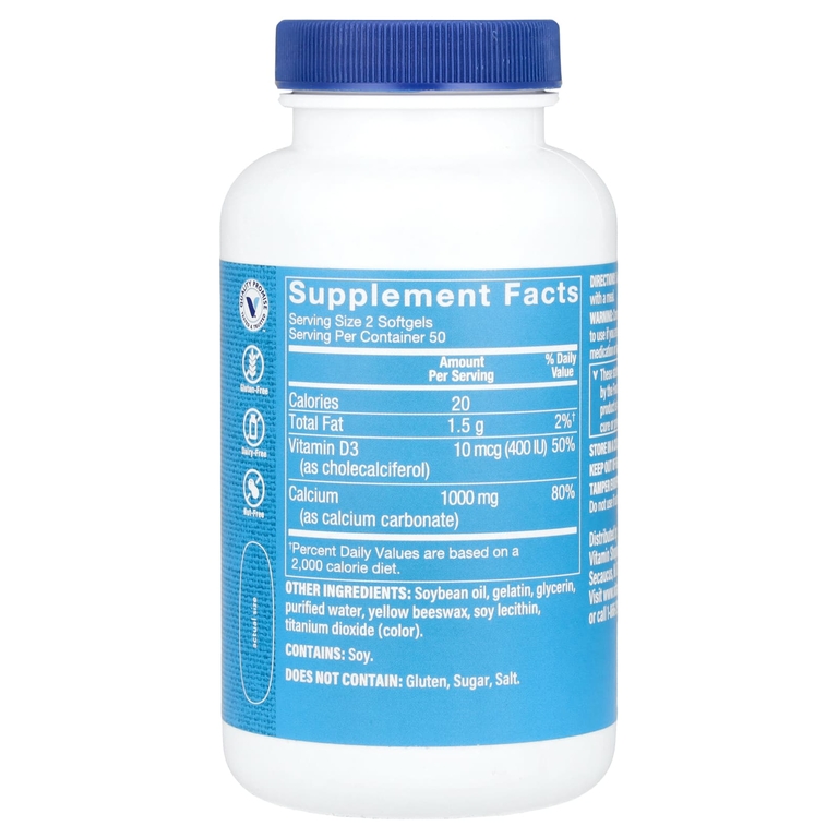 The Vitamin Shoppe, кальций 1000, 100 капсул