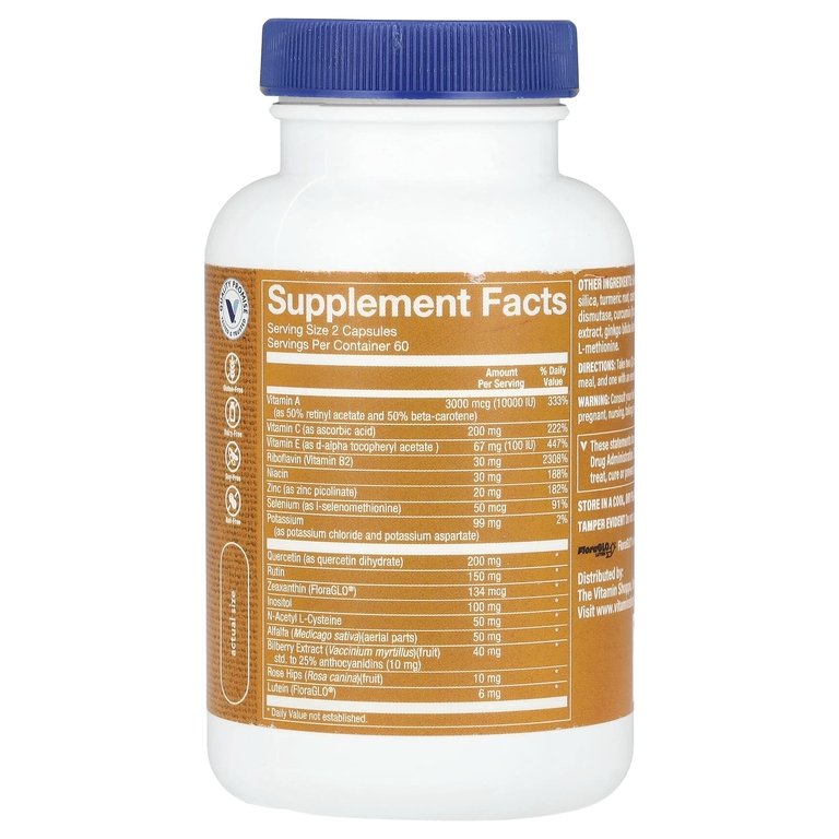 The Vitamin Shoppe, Opti-Vue с лютеином FloraGLO, 120 капсул (Товар снят с продажи) 