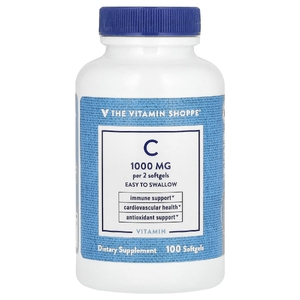 The Vitamin Shoppe, витамин C, 100 мягких таблеток