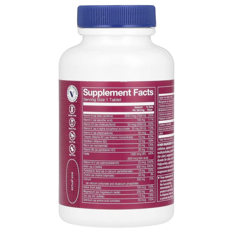 The Vitamin Shoppe, One Daily для женщин старше 50 лет, без железа, 60 таблеток