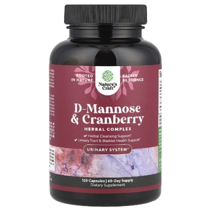 Nature's Craft, D-манноза и клюква, 120 капсул