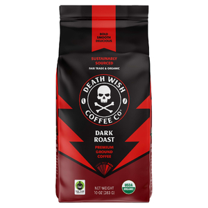 Death Wish Coffee, Молотый, темная обжарка, 283 г (10 унций)