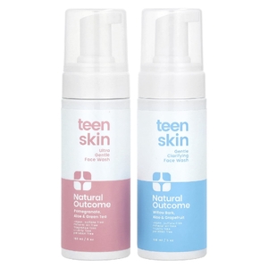 Natural Outcome, TeenSkin, дуэт для умывания, очищающий гель для душа, 1 набор, 150 мл (5 унций)