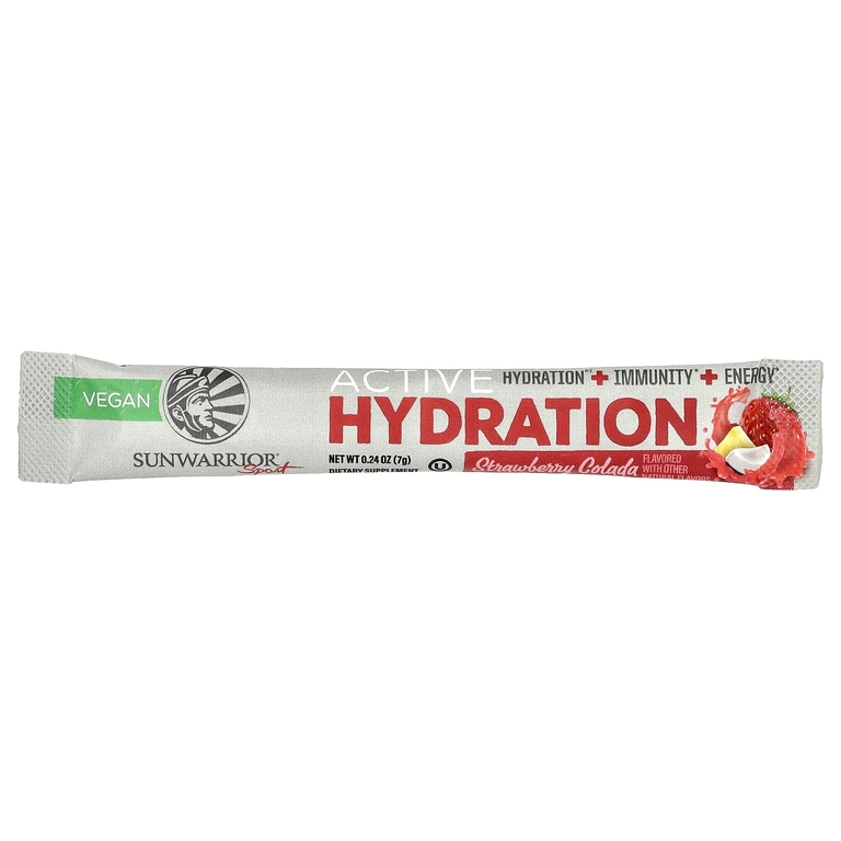 Sunwarrior, Sport, активное увлажнение, клубничная колада, 18 пакетиков по 7 г (0,24 унции)