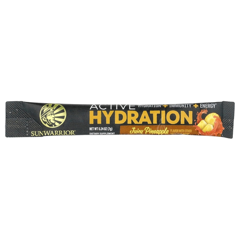 Sunwarrior, Sport, активное увлажнение, сочный ананас, 18 пакетиков по 7 г (0,24 унции)