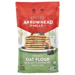 Arrowhead Mills, Смесь для блинов и вафель из органической овсяной муки, без глютена, 453 г (16 унций)