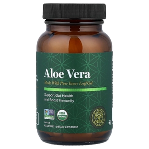 Global Healing, алоэ вера, 60 капсул (180 мг в 1 капсуле)
