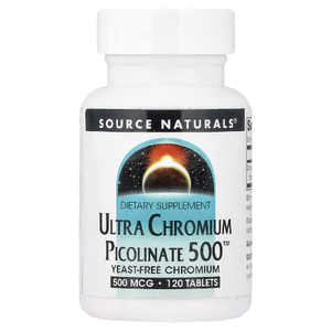 Source Naturals, пиколинат хрома, 500 мкг, 120 таблеток