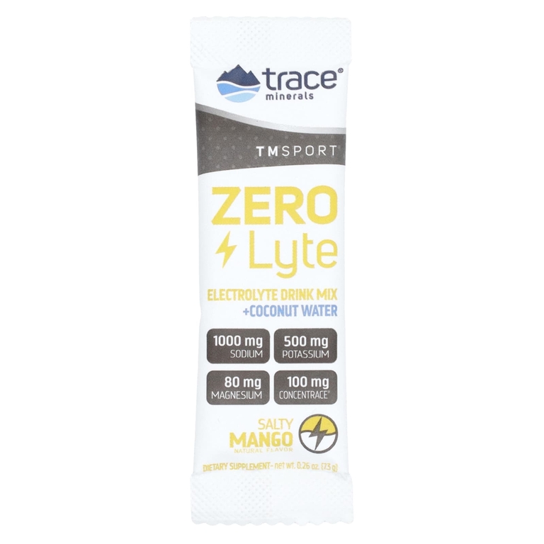 Trace, TM Sport, ZEROLyte, смесь для приготовления электролитического напитка, со вкусом соленого манго, 30 пакетиков по 7,3 г (0,26 унции)