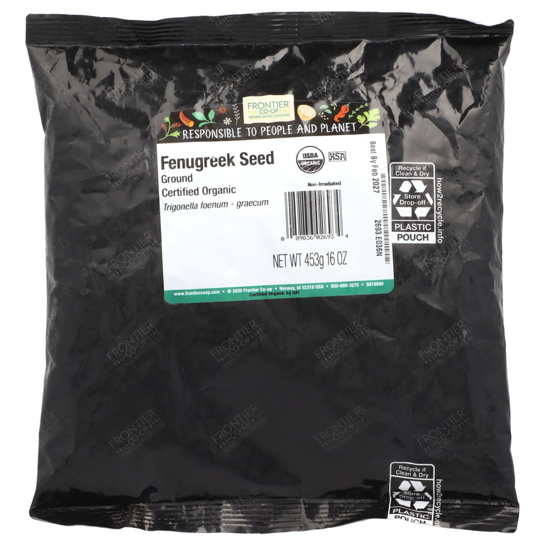 Frontier Co-op, Органические семена пажитника, молотые, 453 г (16 унций)