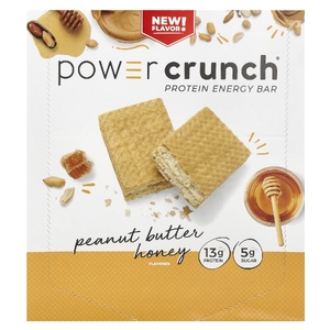 BNRG, Power Crunch Protein Energy, батончик с арахисовой пастой и медом, 12 батончиков по 40 г (1,4 унции) (Товар снят с продажи) 